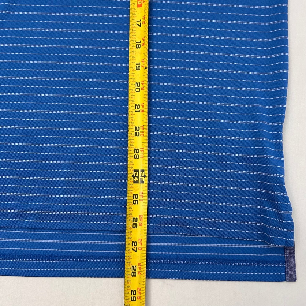 Brooks Brothers Polo Shirt 1818 Performance Mens M Blue Striped Original Fit - Picture 7 of 7